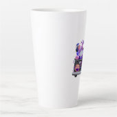 Woman in Halloween Gnomes Pickup カフェラテマグ (正面)