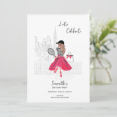 Woman in New York City – Birthday Party Invitation 招待状 (スタンド正面)