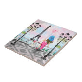 Woman In Paris Ceramic Tileエッフェルタワー タイル (側面)
