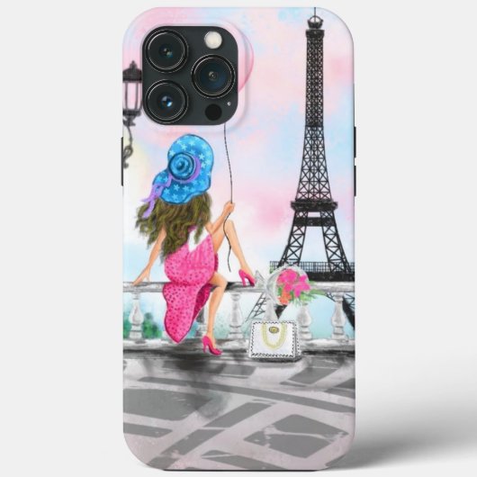 Woman In Paris iPhoneケースエッフェルタワー Case-Mate iPhoneケース (裏面)