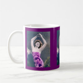woman in purple sarong , arms raised as if dancing コーヒーマグカップ