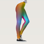 Woman in rainbow gradient leggings with a subtle  レギンス (右)