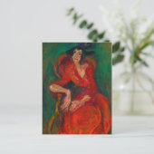 Woman in Red, La femme en rouge by Chim Soutine シーズンポストカード (スタンド正面)