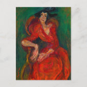 Woman in Red, La femme en rouge by Chim Soutine シーズンポストカード (正面)