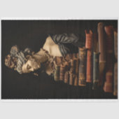 Woman in Stone with Books 5 Decopage紙 薄葉紙 (正面)