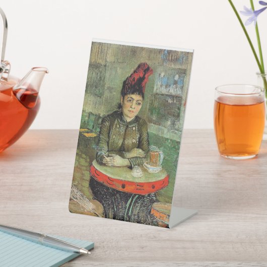 Woman in the Cafe Tambourin, 台座サイン (インサイチュ)