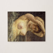 Woman in the waves by Gustave Courbet ジグソーパズル (横)