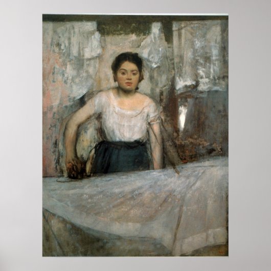 Woman Ironing by Edgar Degas ポスター (正面)