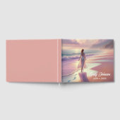 Woman Leaving Footprints On a Beach ゲストブック (全面)