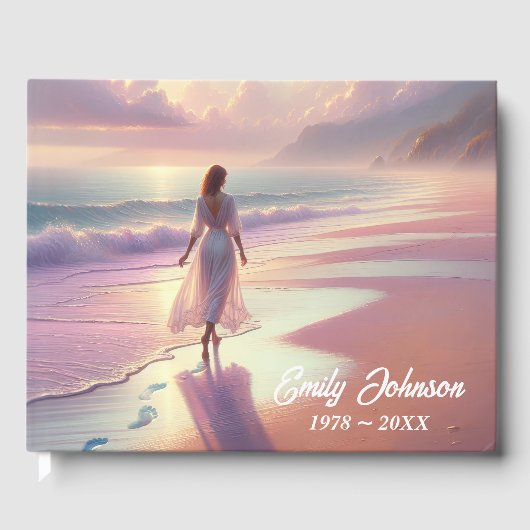 Woman Leaving Footprints On a Beach ゲストブック (正面)