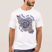 Woman Life Freedom | ペルシャ美術 青いイランのギフト Tシャツ (正面)
