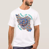 Woman Life Freedom | ペルシャ芸術 イランギフト Tシャツ (正面)