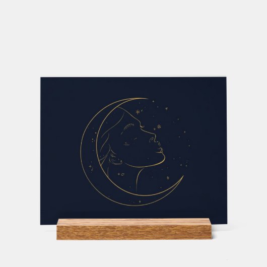 Woman Line Art Personalized Poster アクリルサイン (正面)