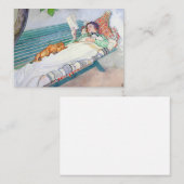 Woman Lying on a Bench, 1913 by Carl Larsson ノートカード (正面/裏面)