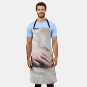 Woman lying on white sand エプロン (着用した状態)