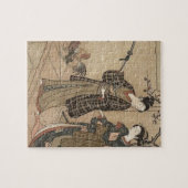 Woman Maiko日本のなヴィンテージの美しいの芸者の女性 ジグソーパズル (横)