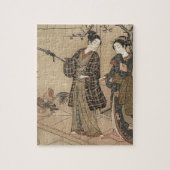 Woman Maiko日本のなヴィンテージの美しいの芸者の女性 ジグソーパズル (縦)