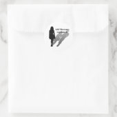 Woman Missing Man Silhouette ラウンドシール (バッグ)