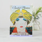 WOMAN MIT ORIENTALISCHER GELBER TURBAN BRAUTPARTY 招待状 (スタンド正面)