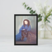 Woman n Black Panther Postcard ポストカード (スタンド正面)