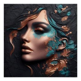 Woman Of Copper - AI Creation ポスター