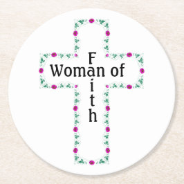 Woman of faith ラウンドペーパーコースター