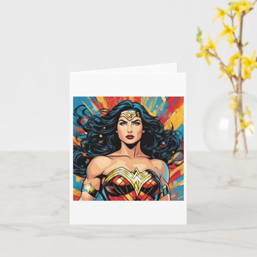 Woman Of Wonder Sticker  カード (黄色い花)