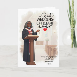 Woman Officiant Thank You Card サンキューカード
