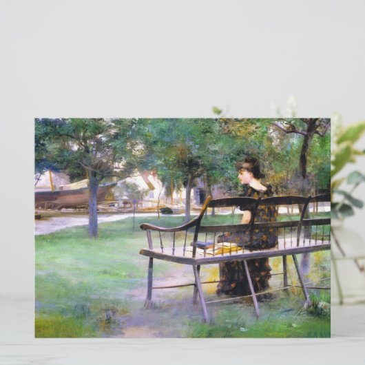 Woman on a Bench (by Edwin Austin Abbey) カード (スタンド正面)