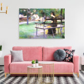 Woman on a Bench (by Edwin Austin Abbey) キャンバスプリント (インサイチュ (リビング))