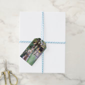 Woman on a Bench (by Edwin Austin Abbey) ギフトタグ (より糸つき)