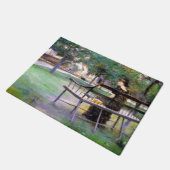 Woman on a Bench (by Edwin Austin Abbey) ドアマット (アングル)