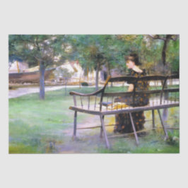 Woman on a Bench (by Edwin Austin Abbey) 薄葉紙