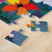 Woman on Beach Tropical Scene ジグソーパズル (側面)