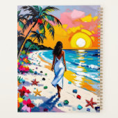 Woman on Beach Tropical Scene Personalized プランナー手帳 (裏面)