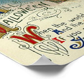 Woman on Broomstick All Halloween ポスター (角)