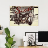 woman on motorcycle ポスター (ホームオフィス)