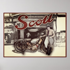 woman on motorcycle ポスター