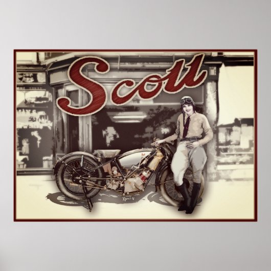 woman on motorcycle ポスター (正面)