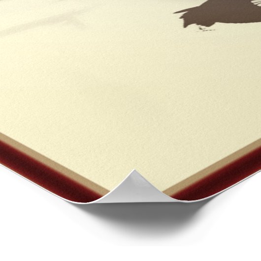 woman on motorcycle ポスター (角)