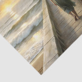 Woman on Pier at Sunset Decoupage 薄葉紙 (詳細)