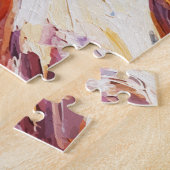 Woman on Swing Over Earth Impasto Oil Painting ジグソーパズル (側面)