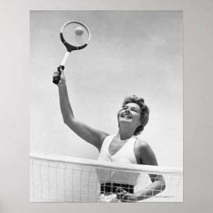 Woman Playing Tennis 2 ポスター