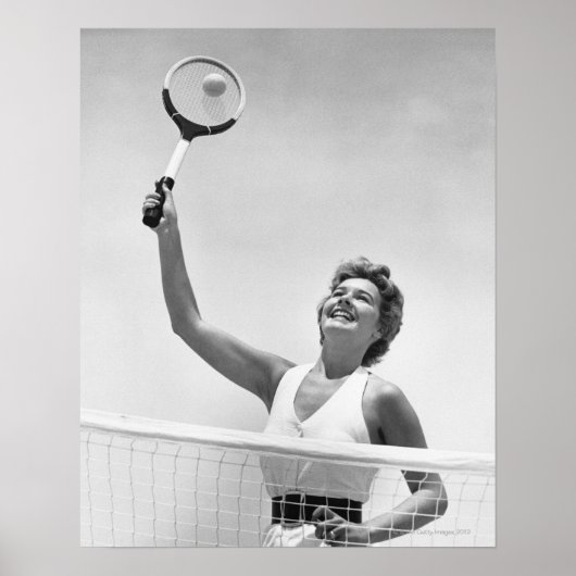 Woman Playing Tennis 2 ポスター (正面)