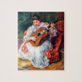 Woman Playing The Guitar by Pierre Renoir ジグソーパズル (縦)