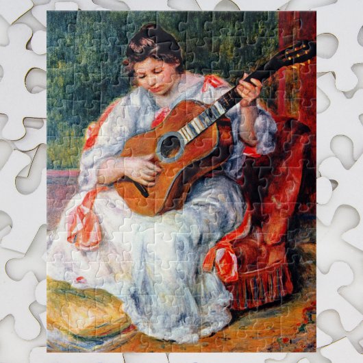 Woman Playing The Guitar by Pierre Renoir ジグソーパズル