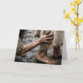 Woman Reaching for Jesus  カード (黄色い花)