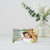 Woman Relaxing at Spa | Massage Session 名刺 (スタンド正面)