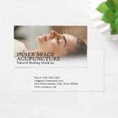 Woman Relaxing Getting Acupuncture  (デスク)