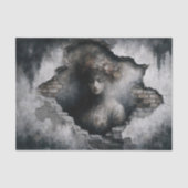 Woman Revealed in Crumbling Wall Decoupage 薄葉紙 (正面)